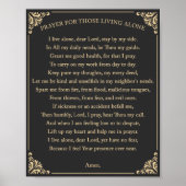 Gebed voor mensen die alleen wonen poster (Voorkant)