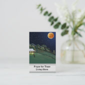 Gebed voor mensen die alleen wonen visitekaartje (Staand voorkant)