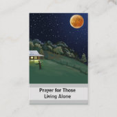 Gebed voor mensen die alleen wonen visitekaartje (Voorkant)