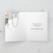 Gebed voor Moederdag met religieuze bloemen Kaart (Binnen)