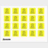 Gebed voor opluchting vierkante sticker (Vel)