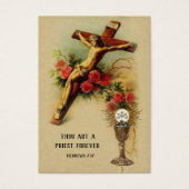 gebed voor overleden katholieke priester begrafeni visitekaartje (Voorkant)