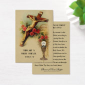 gebed voor overleden katholieke priester begrafeni visitekaartje (Bureau)