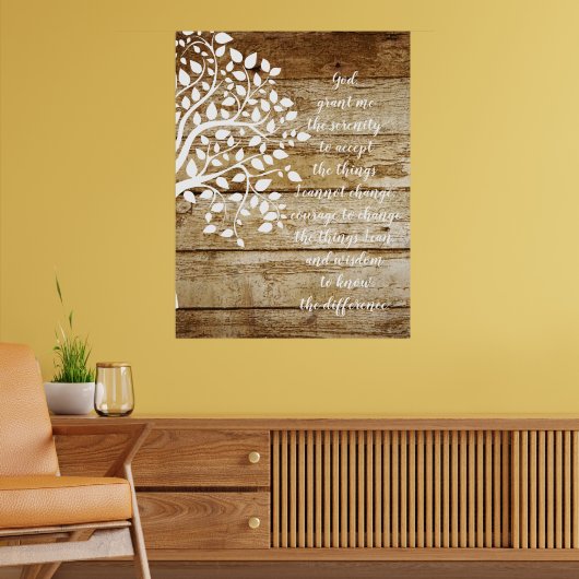 Gebed voor sereniteit van de levensboom poster (Woonkamer 2)