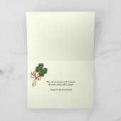 Gebed voor St. Patrick's Day Religieuze Shamrocks Kaart (Binnen)