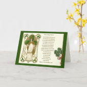 Gebed voor St. Patrick's Day Religieuze Shamrocks Kaart (Gele Bloem)