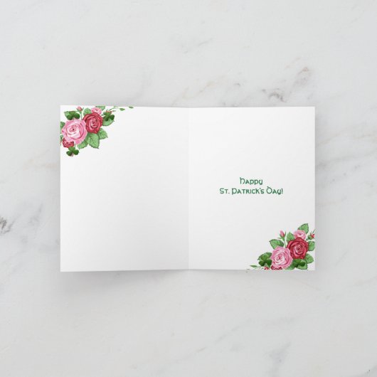 Gebed voor St. Patrick's Day Shamrocks Rozen Feestdagen Kaart (Binnen)