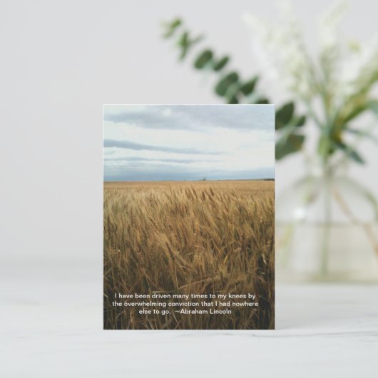 gebed voor tarwevelden briefkaart (Staand voorkant)