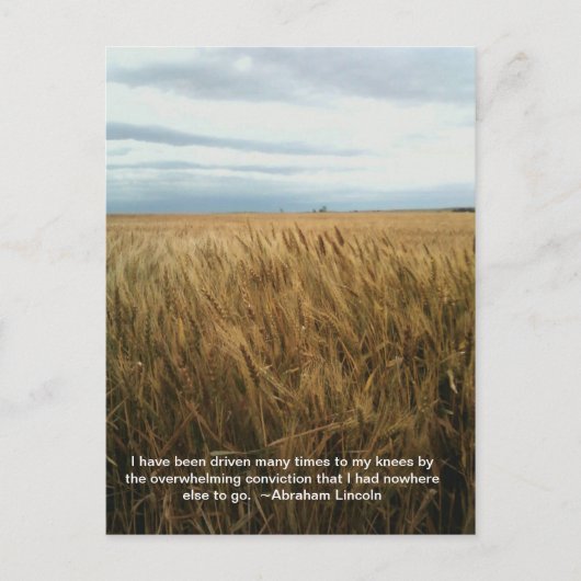 gebed voor tarwevelden briefkaart (Voorkant)