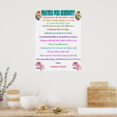 gebed voor volledige sereniteit poster (Keuken)