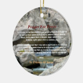 gebed voor vrede keramisch ornament (Links)