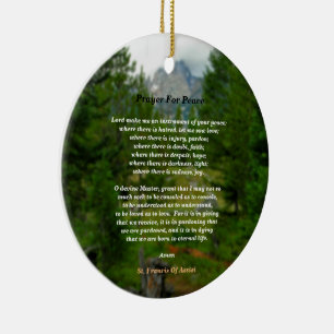 gebed voor vrede keramisch ornament