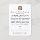 Gebed voor zielen in het zuiveringsstation visitekaartje (Achterkant)