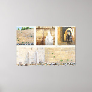 "Gebed" Westerne Muur KOTEL Jeruzalem Oude Stad Canvas Afdruk