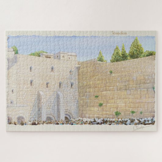 Gebed, Westerne Muur KOTEL Jeruzalem Oude Stad KUN Legpuzzel (Horizontaal)