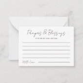 Gebed & zegeningen voor bruid en bruidegom bruilof notitiekaartje (Voorkant)