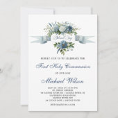 Gebeddag Eerste Heilige Communie Bloemen Kaart (Voorkant)