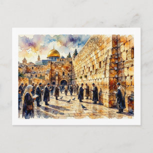 Gebeden bij de Westelijke Muur, Briefkaart
