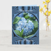 Gebeden - blauwe hortensia - elke gelegenheid aanp kaart (Gele Bloem)