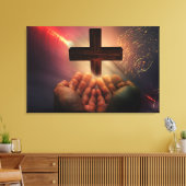 Gebeden Canvas Afdruk (Insitu (Woonkamer))