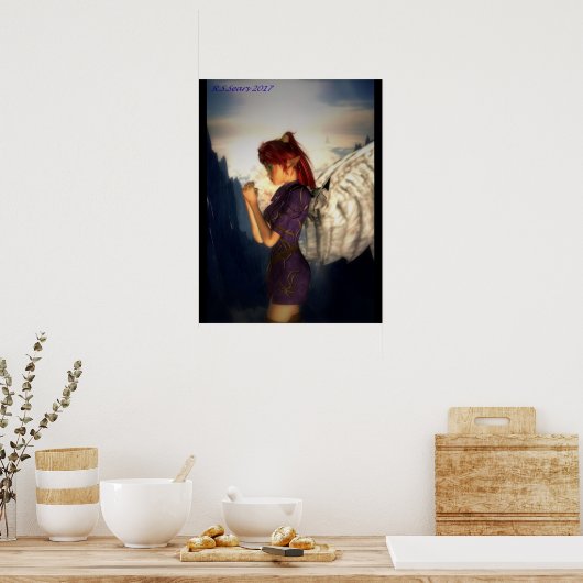 gebeden engel poster (Keuken)