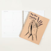 Gebeden met gevouwen handen Devotioneel ontwerp- L Planner (Display)