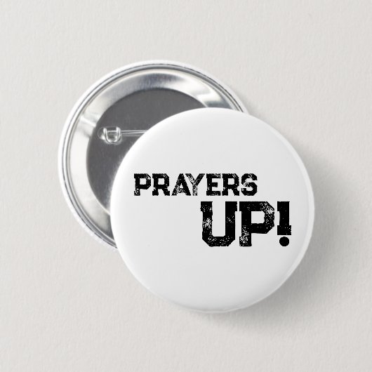 Gebeden omhoog - Button White (Voorkant /achterkant)