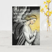 Gebeden op een triest moment kaart (Gele Bloem)