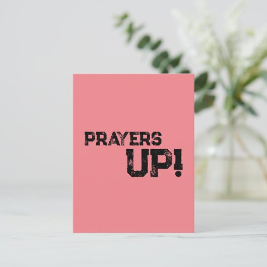 Gebeden op Peach Briefkaart (Staand voorkant)