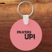 Gebeden op Peach Sleutelhanger (Voorkant)