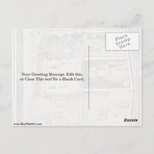 gebeden van sint-jansbrood door Giotto di Bondone Briefkaart (Achterkant)