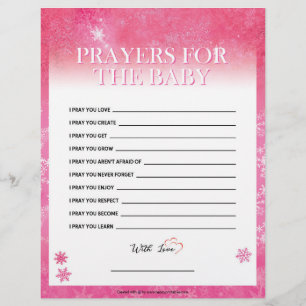 gebeden voor de Baby [Sneeuwroze] Briefhoofd