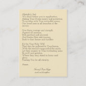 gebeden voor de militairen visitekaartje (Achterkant)