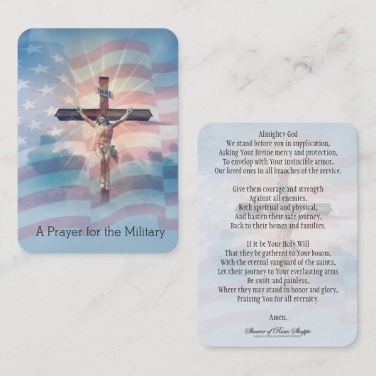 gebeden voor degenen die in de Heilige Kaart van d Visitekaartje (Voorkant / Achterkant)