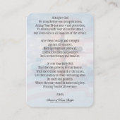 gebeden voor degenen die in de Heilige Kaart van d Visitekaartje (Achterkant)
