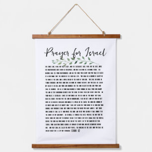 gebeden voor Israël Isaiah 62 Olive Leaf Greenery Hangend Wandkleed