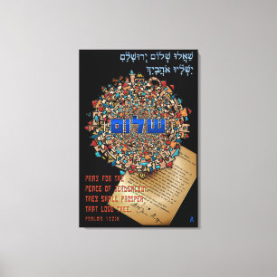 gebeden voor vrede in Jeruzalem Canvas Afdruk