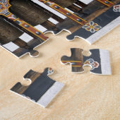 Gebeds molens op een klein plein legpuzzel (Zijkant)