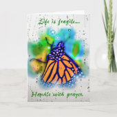 Gebedsaanmoediging Monarch Butterfly Kaart (Voorkant)