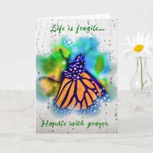 Gebedsaanmoediging Monarch Butterfly Kaart