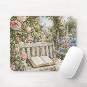 Gebedsbankje in tuin Kapel Aquarel Muismat