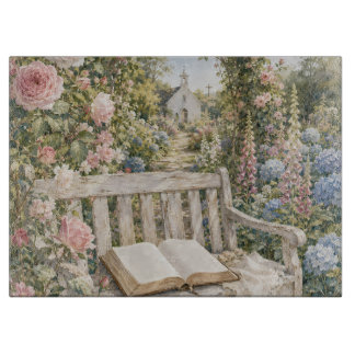 Gebedsbankje in tuin Kapel Aquarel Snijplank