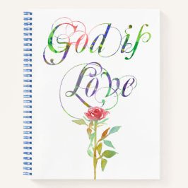 Gebedsdagboek Bloemen God is liefde gepersonalisee Notitieboek