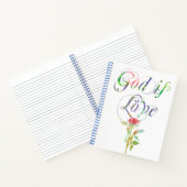 Gebedsdagboek Bloemen God is liefde gepersonalisee Notitieboek (Binnen)