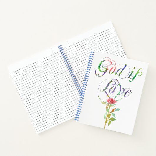 Gebedsdagboek Bloemen God is liefde gepersonalisee Notitieboek (Binnen)