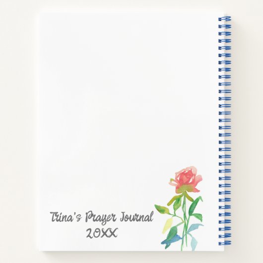 Gebedsdagboek Bloemen God is liefde gepersonalisee Notitieboek (Achterkant)