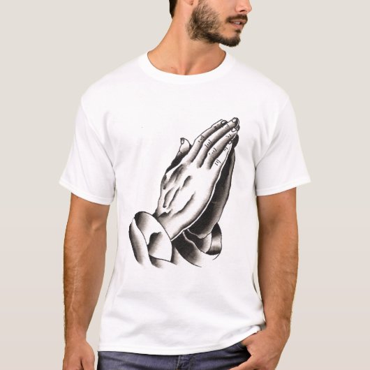 gebedshanden t-shirt (Voorkant)