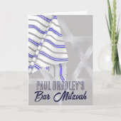 Gebedsjaal Tallit Blauw Zilveren Ster van David (Voorkant)