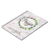 Gebedsjournaal Roze Bloem Marmer Notitieboek (Linkerzijde)