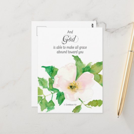 Gebedskaart 2 Korintiërs Schrift Bijbel Primula Briefkaart (Voorkant / Achterkant in situ)